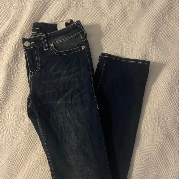 True Religion Dark Blue Denim with Contrast Stitching - Picture 3 of 5